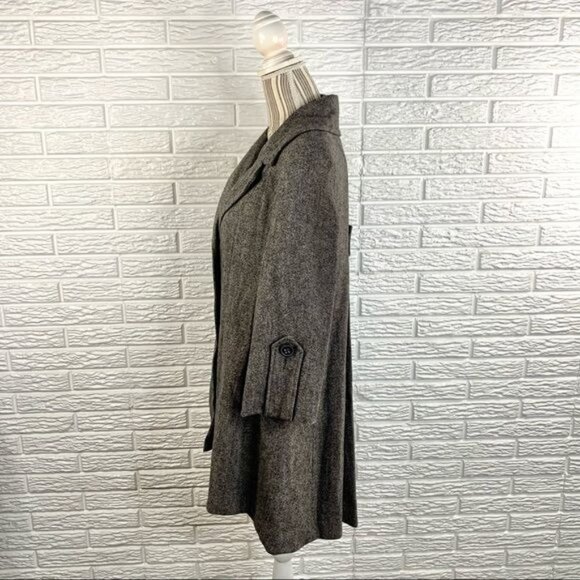CAbi Greyish Brown Tweed Wool Coat - Picture 5 of 6